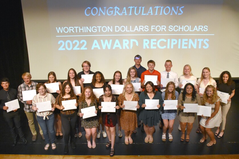 Worthington students recognized with scholarships from Dollars for Scholars 