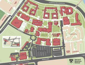 Harvard University in the USA Map