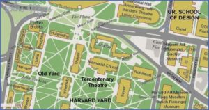 Harvard University in the USA Map